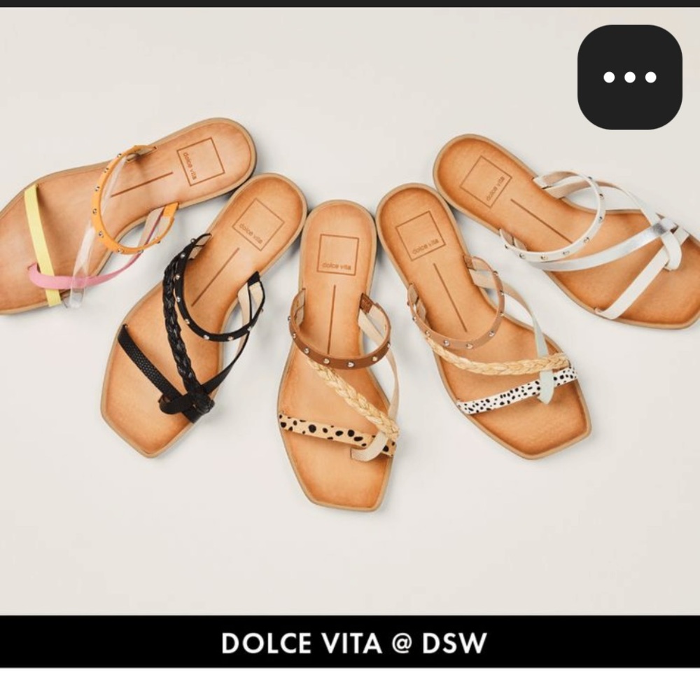 Dolce Vita Tan and White Strappy Sandals - Picture 4 of 5